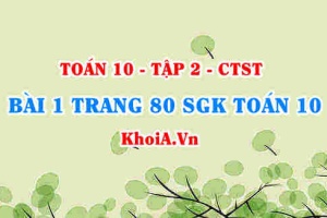 Bài 1 trang 80 SGK Toán 10 tập 2 Chân trời sáng tạo